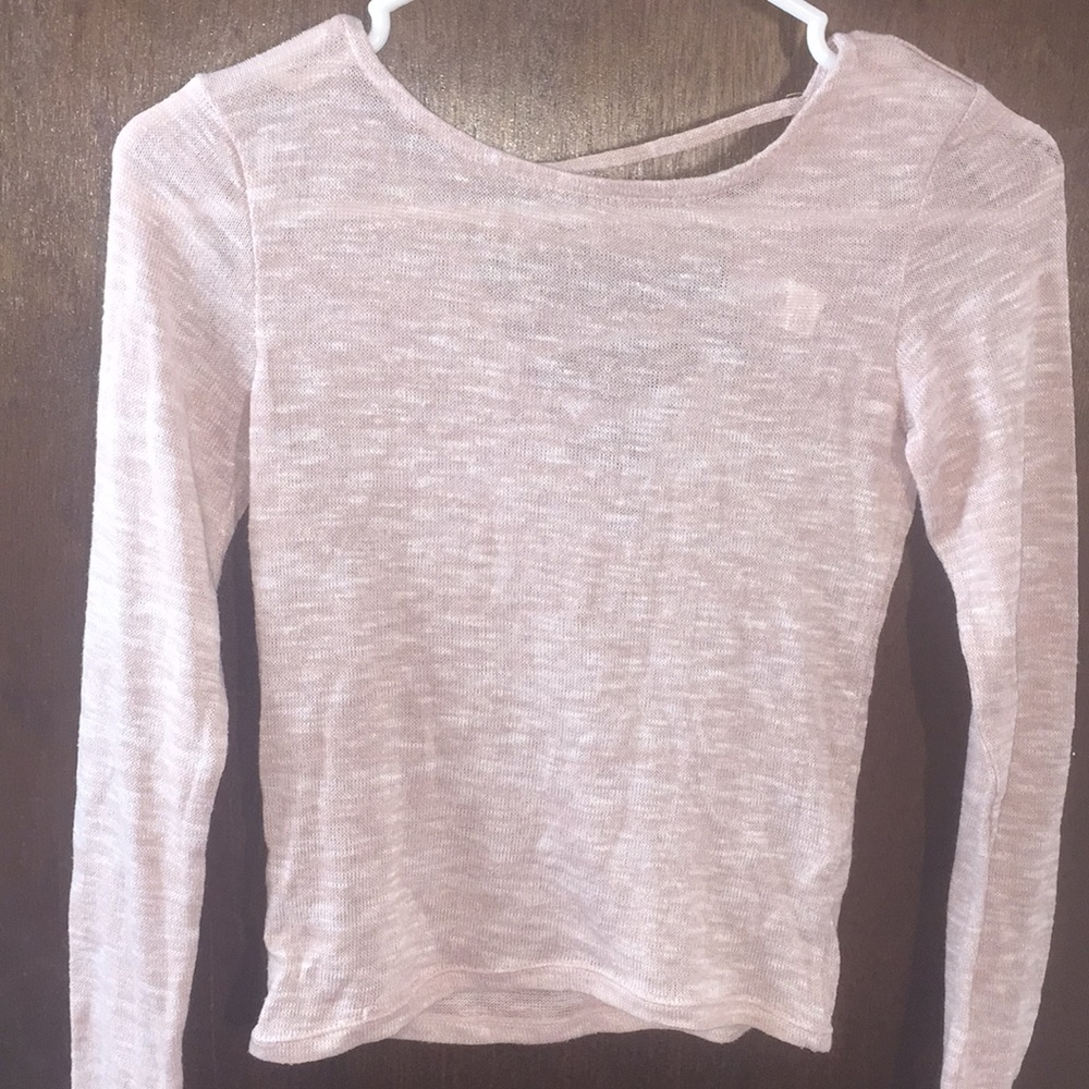 long sleeves with strappy back